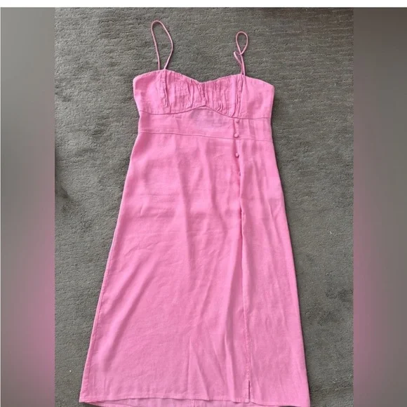 Zara Pink Midi Dress - Picture 2 of 6